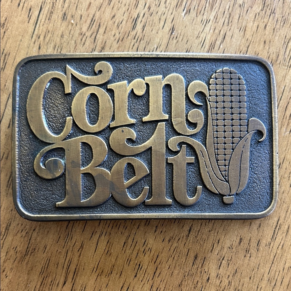 Corn Belt Buckle - Bronze and Black